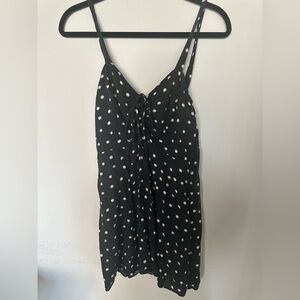 Topshop Black and White Polka Dot Dress